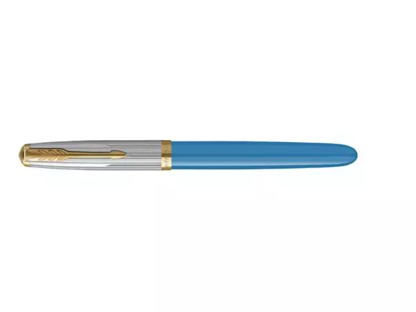 Een Vulpen Parker 51 Premium turquoise GT fijn koop je bij Buro De Peuter