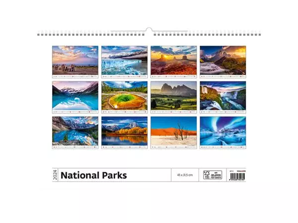 Kalender 2025 Helma 365 31.5x45cm Nationale parken