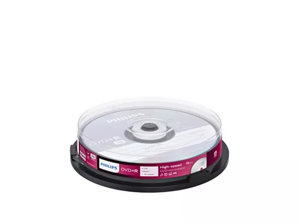 Een DVD+R Philips 4.7GB 16x SP (10) koop je bij Goedkope Kantoorbenodigdheden