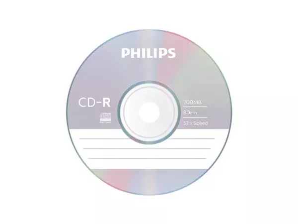 Een CD-R Philips 80Min 700MB 52x SL (10) koop je bij NiceSupplies.nl