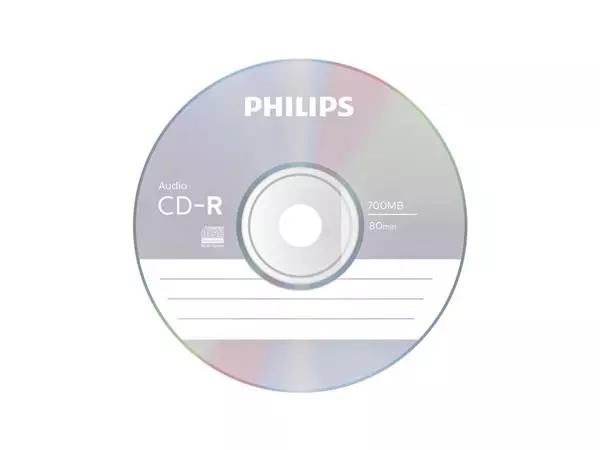 Een CD-R PHILIPS 80MIN AUDIO JC (10) koop je bij Kantoorvakhandel van der Heijde