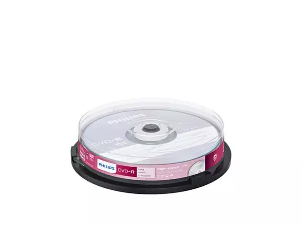 Een DVD-R Philips 4,7Go 16x Spindel 10 disques koop je bij QuickOffice BV