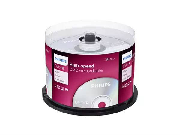 Een DVD+R Philips 4.7GB 16x SP (50) koop je bij Goedkope Kantoorbenodigdheden