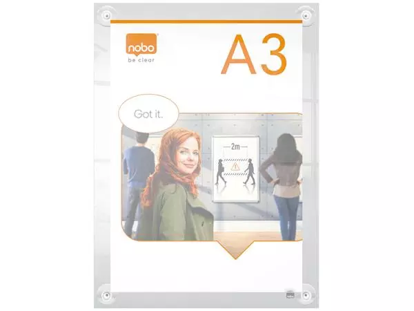 Een INFOBORD NOBO PREMIUM PLUS A3 ACRYL VERPLAATSBAAR koop je bij Kantoorvakhandel van der Heijde