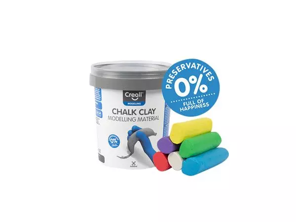 Buy your Sidewalk chalk clay Creall bucket of 6 colors of 125 grams at QuickOffice BV