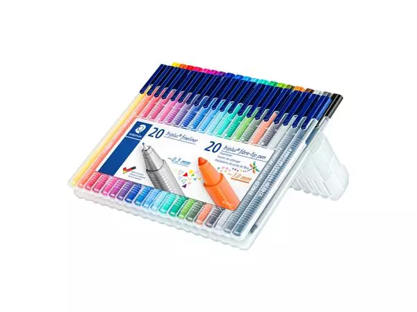 Een Viltstift en fineliner Staedtler Triplus 323 en 334 assorti koop je bij Unimark Office B.V.