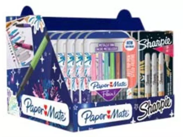 Viltstift Sharpie en Paper Mate Flair metallic assorti