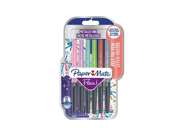 Een Viltstift Sharpie en Paper Mate Flair metallic assorti koop je bij NiceSupplies.nl