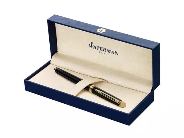 Een Rollerpen Waterman Hémisphère black lacquer GT fijn koop je bij Kantoorvakhandel van der Heijde