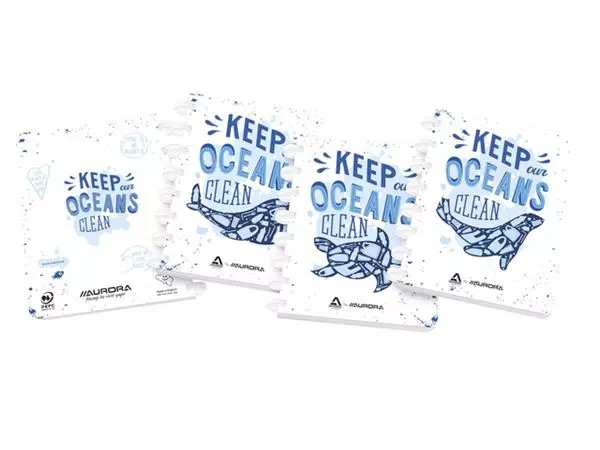 Schrift Adoc Ocean Waste Plastics A5 ruit 4x8mm 144 pagina's 90gr
