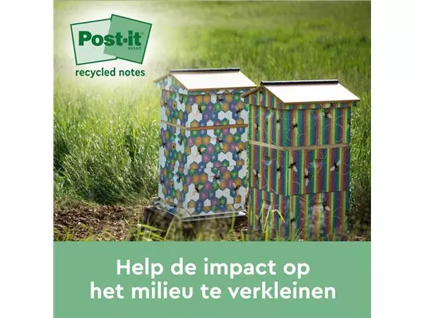 Een Memoblok Post-it 654 RSS12COL 76x76mm recycled colour notes pastel koop je bij Goedkope Kantoorbenodigdheden