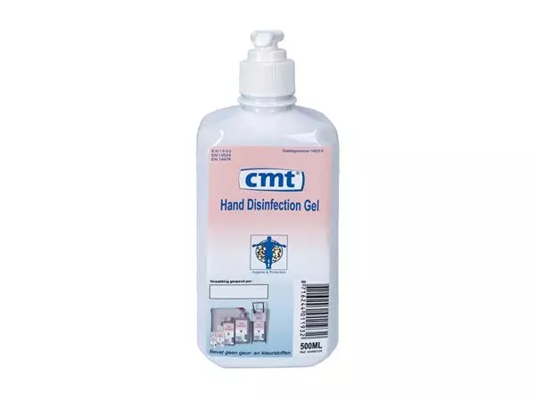 Een Handdesinfectie CMT systeemfles met pomp alcoholgel 500ml koop je bij KantoorProfi België BV