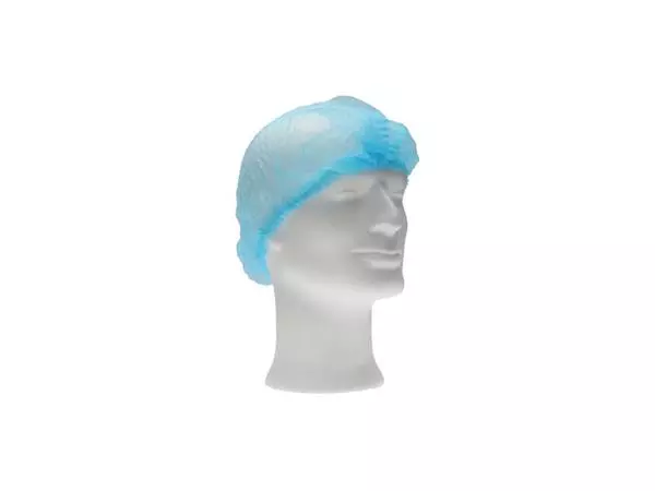 Een Haarnet CMT clip non-woven L 53cm PP blauw 100 stuks koop je bij NiceSupplies.nl