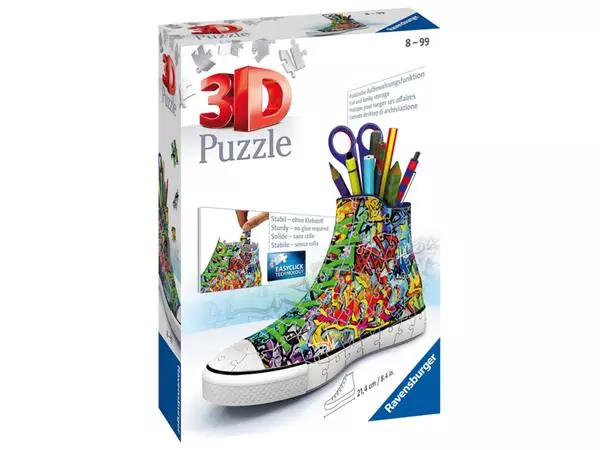 Een 3D puzzel Ravensburger Sneaker Graffiti Style 54 stuks koop je bij Buro De Peuter