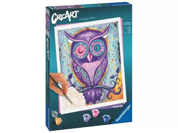 Een Schilderen op nummers CreArt Dreaming Owl koop je bij NiceSupplies.nl