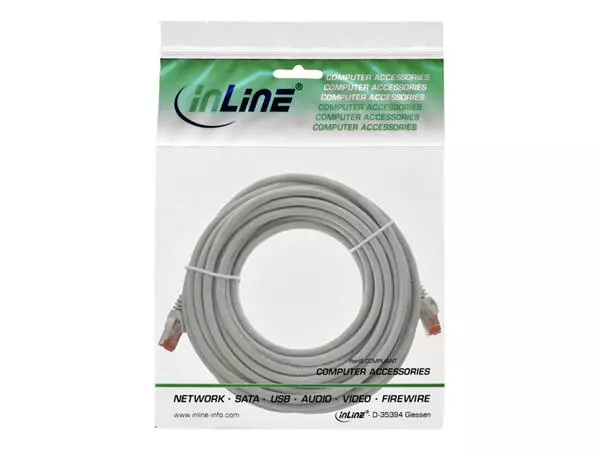 Een Kabel InLine Cat.6 S FTP koper 3 meter grijs koop je bij NiceSupplies.nl