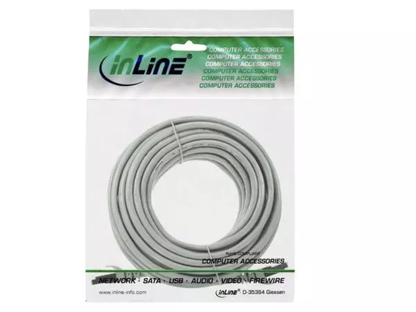 Een Kabel InLine Cat.5e U UTP 10 meter grijs koop je bij Unimark Office B.V.