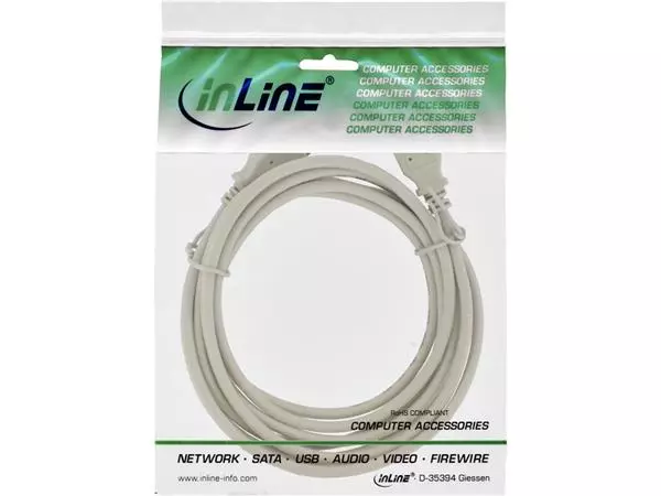 Een Kabel Inline USB-A 2.0 M-M 2 meter beige koop je bij NiceSupplies.nl