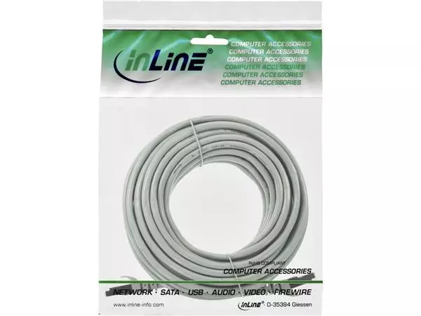 Een Kabel InLine Cat5e U UTP 20 meter grijs koop je bij Unimark Office B.V.