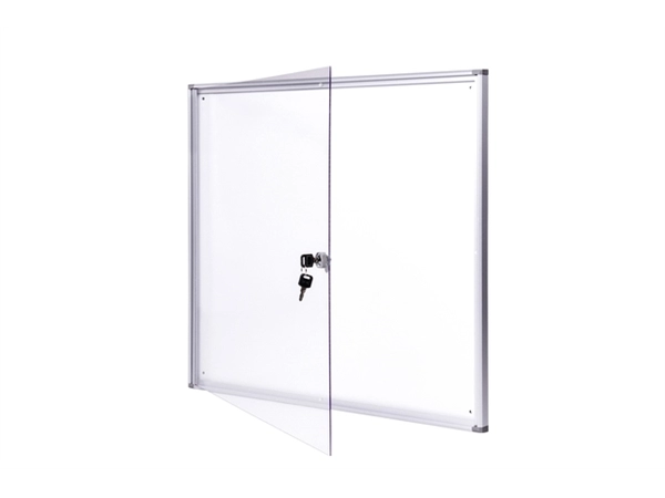 Een Binnenvitrine wand MAULextraslim whiteboard 6xA4 met slot koop je bij Buro De Peuter