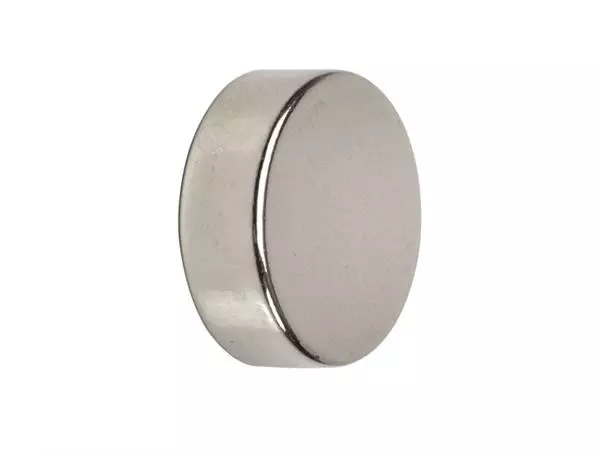 Een Magneet MAUL Neodymium rond 15x5mm 4.5kg 10stuks koop je bij Kantoorvakhandel van der Heijde