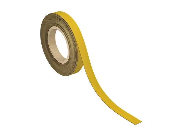 Een Magneetband MAUL beschrijf- wisbaar 10mx20mmx1mm geel koop je bij NiceSupplies.nl