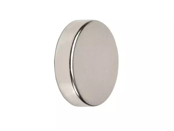 Een Magneet MAUL Neodymium rond 20x5mm 6.2kg 4stuks koop je bij Kantoorvakhandel van der Heijde