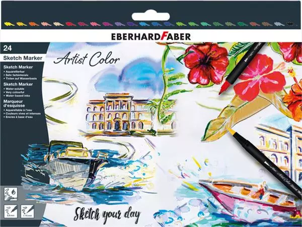 Een Sketch marker Eberhard Faber 24 stuks assorti koop je bij L&N Partners voor Partners B.V.