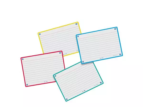 Een Flashcard Oxford 2.0 75x125mm 80 vel 250gr lijn assorti koop je bij NiceSupplies.nl