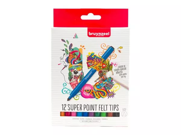 Een Kleurstift Bruynzeel Teens Superpoint set à 12 kleuren koop je bij KantoorProfi België BV