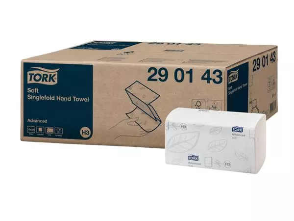 Een Handdoek Tork H3 Advanced Z 2 laags singefold 23x23cm wit 290143 koop je bij L&N Partners voor Partners B.V.