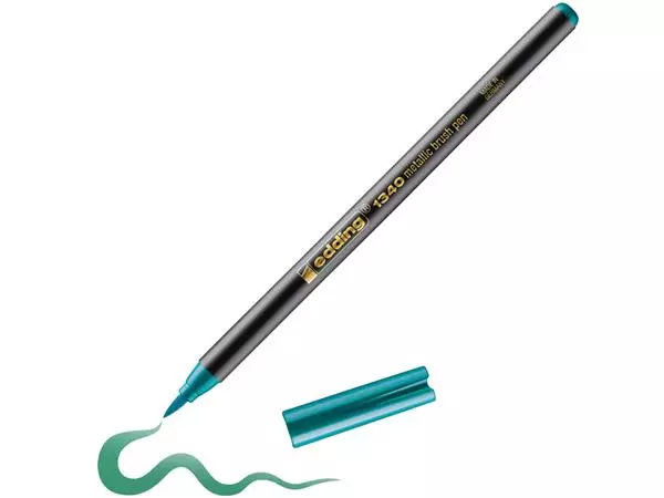 Een Brushpen edding 1340 metallic groen koop je bij Unimark Office B.V.