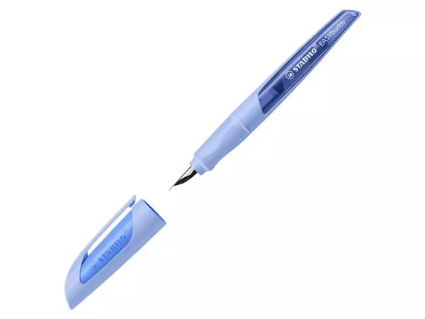 Een Vulpen STABILO Easybuddy rechtshandig medium babyblauw blister à 1 stuk koop je bij Buro De Peuter