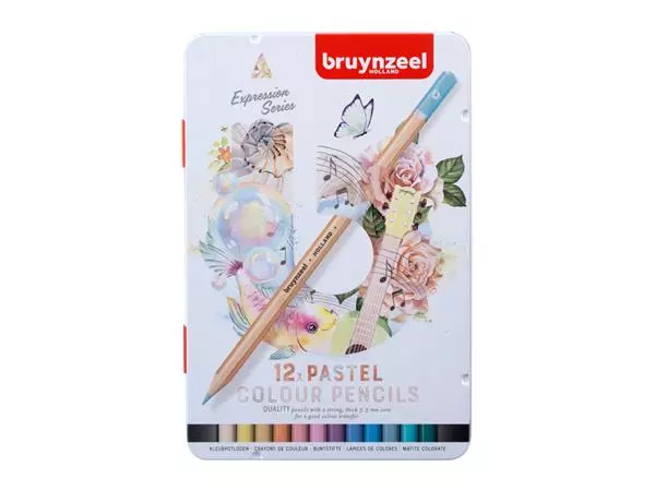 Een Kleurpotlood Bruynzeel 12 stuks pastel kleuren koop je bij Buro De Peuter