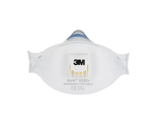 Een Stofmasker 3M Aura voor schuren 9322+ FFP2 met ventiel 5 stuks koop je bij Kantoorvakhandel van der Heijde