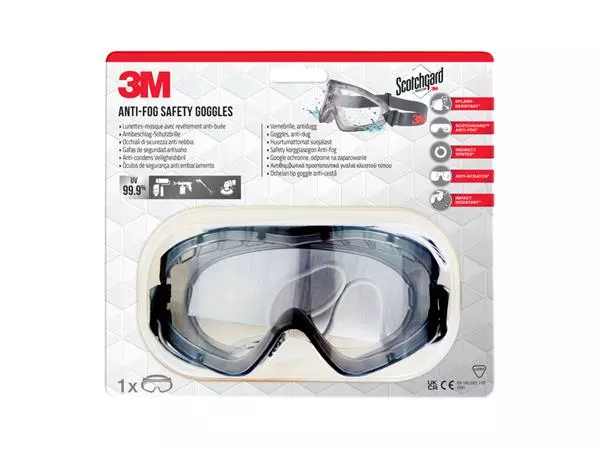 Een Ruimzichtbril 3M anti-fog Safety krasbestendig koop je bij Totaal Kantoor Goeree
