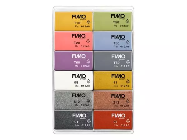 Een Klei Fimo soft colour pak à 12 mode kleuren koop je bij NiceSupplies.nl