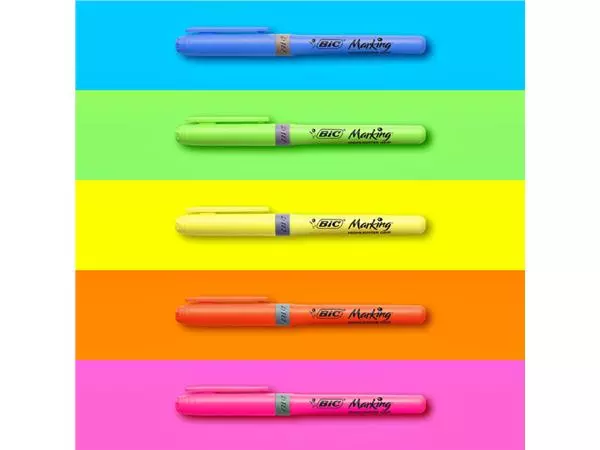 Een Markeerstift Bic grip Highlight your life assorti blik à 15 stuks koop je bij Unimark Office B.V.