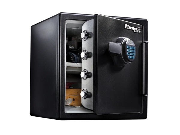 Buy your Safe MasterLock fireproof and waterproof electronic combination lock XL black at QuickOffice BV