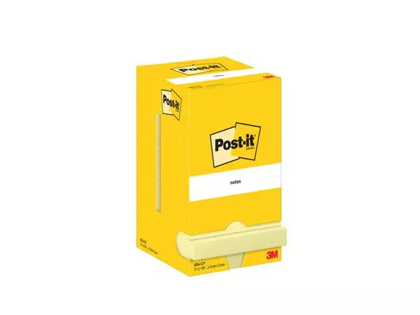 Een Memoblok Post-it 654 76x76mm geel koop je bij Van Hoye Kantoor BV