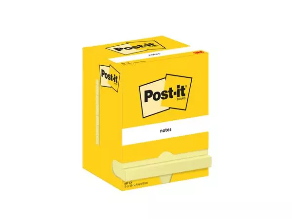 Een Memoblok Post-it 657 76x102mm geel koop je bij KantoorProfi België BV
