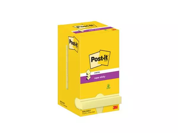 Een Memoblok 3M Post-it Z-Note S330 Super Sticky 76x76mm geel koop je bij Van Leeuwen Boeken- en kantoorartikelen