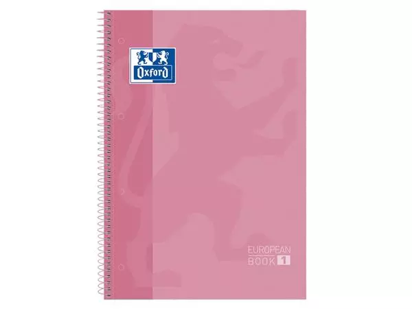 Een Notitieboek Oxford Classic Europeanbook A4+ 4-gaats lijn 80vel roze koop je bij Van Leeuwen Boeken- en kantoorartikelen