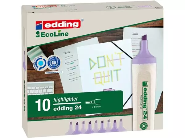 Een Markeerstift edding 24 Ecoline pastel violet koop je bij NiceSupplies.nl