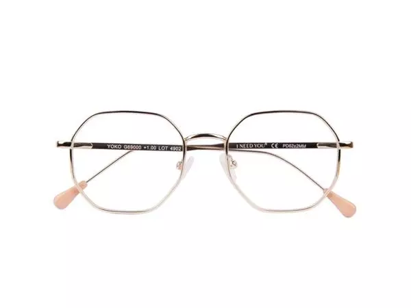 Een Leesbril I Need You +2.50 dpt Yoko goud koop je bij KantoorProfi België BV