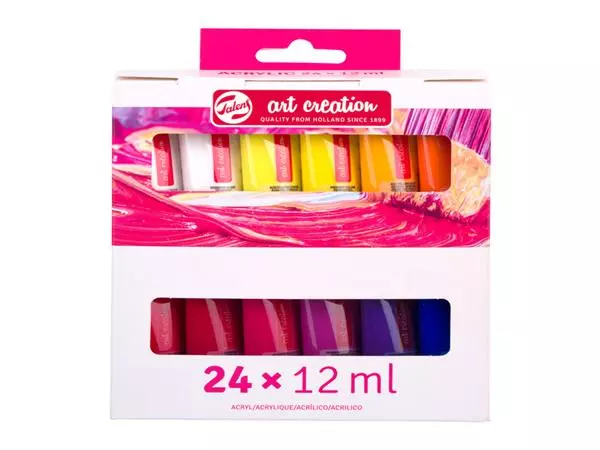 Een Acrylfarbe Talens Art Creation 12 ml Set mit 24 Farben koop je bij QuickOffice BV