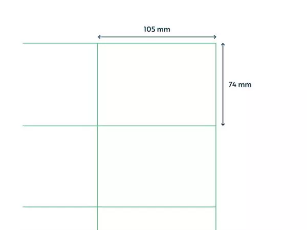 Een Etiket Qbasic A4 1.000 vel 105x74 mm 8000 labels koop je bij NiceSupplies.nl