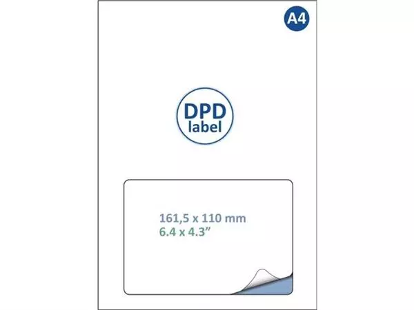 Een Retourlabel DPD IEZZY A4 1.000 vel 161,5x100mm 1000 labels koop je bij L&N Partners voor Partners B.V.