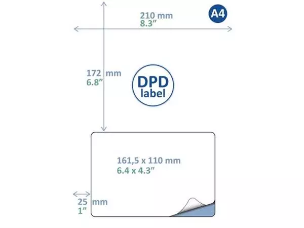 Een LABEL DPD IEZZY A4 1.000 161.5X100MM koop je bij Kantoorvakhandel van der Heijde