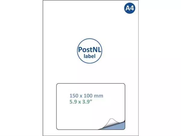 Een Retourlabel PostNL IEZZY A4 1.000 vel 150x100mm 1000 labels koop je bij KantoorProfi België BV